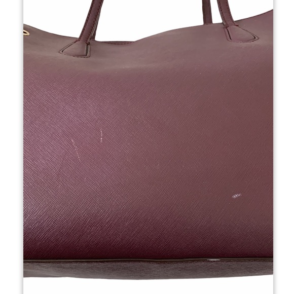 ❌SOLD❌Kate Spade New York Laurel Way Ari Tote Saffiano Leather Satchel Wine - Picture 6 of 13